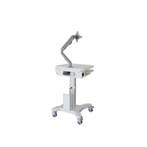 Chariot médical <span class=keywords><strong>mobile</strong></span> dentaire professionnel, poste de travail, hauteur réglable, colonne en aluminium aéronautique, roues silencieuses adaptées aux appareils épais - Product Image 3