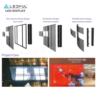 Büyük yüksek şeffaflık açık P2.8 P3.9 P7.8 mm şeffaf LED Video duvar paneli ekran