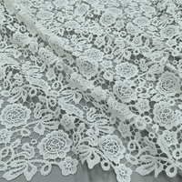 Nouveau Tissu Floral Personnalisé en Polyester/Coton Brodé de Dentelle Guipure Blanche Écologique et Doux pour la Peau 2026