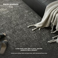 BACKTO Türkischer Importierter Tufting-Teppich im Vintage Persischen Stil Luxuriöses Hochwertiges Blumenmuster für Wohnzimmer Sofa Schlafzimmer