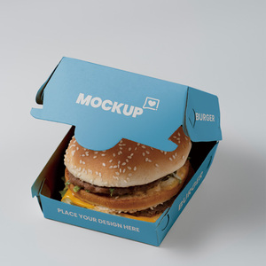 Maßgefertigte Umweltfreundliche Kraftpapier Starre Einweg-Burgerbox mit Prägung Lebensmittelechte Takeaway-Klappverpackung für Hamburger - Product Image 6
