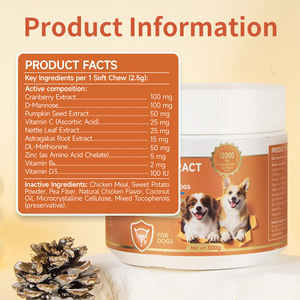 Masticabili Morbidi per Cani con Mirtillo Rosso per la Salute della Vescica e delle Infezioni Urinarie, Contengono Ingredienti Attivi, Integratore di Mirtillo Rosso e D-Mannosio - Product Image 3