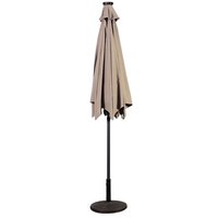 Parasol électrique automatique d'extérieur, imperméable, avec protection UV, éclairage LED solaire, pour plage, jardin, piscine