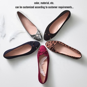 Ballerines de luxe à bout rond, chaussures plates personnalisables avec logo, confortables pour femmes, en cuir véritable respirant, chaussures fermées été-automne - Product Image 6