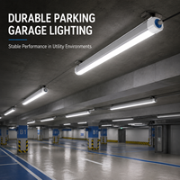 Lampu LED Tri-Proof Custom 40W 120cm IP65 Sudut Pancaran 120 Derajat Garansi 5 Tahun untuk Garasi Gudang Kedap Uap CRI80 3000-6000K