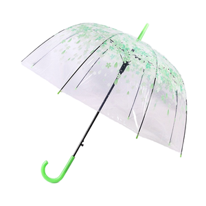 Parapluies promotionnels transparents personnalisés en gros, semi-automatiques, avec tube en fer, design minimaliste, cadeaux d'affaires colorés en POE - Product Image 1