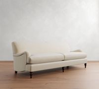 Canapé d'angle en L trois places en coton et lin, structure en bois, rembourrage en mousse, mobile, lavable, personnalisable, style nordique