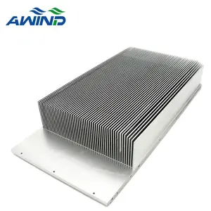 High power RF amplifier aluminum skived fins heat pipe heatsink 6pipe plate skiving fin heat sink profile 500w for heater strip