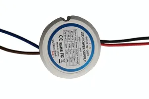 2024 New Style Factory Wholesale IP67 Waterproof Plastic Circular LED Power Supply 1A 24V 24W Switching Power Supply