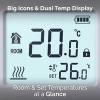 868MHz RF-Thermostat mit Stabilem Signal, WLAN-App und Sprachassistent-Steuerung, Flexibel für Hotel- und Wohnzimmer-Heizsysteme
