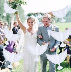 Venta caliente gran globo de papel de helio blanco paloma papel de mylar globo paz paloma globo de papel de aluminio para la decoración del banquete de boda - Product Image 4