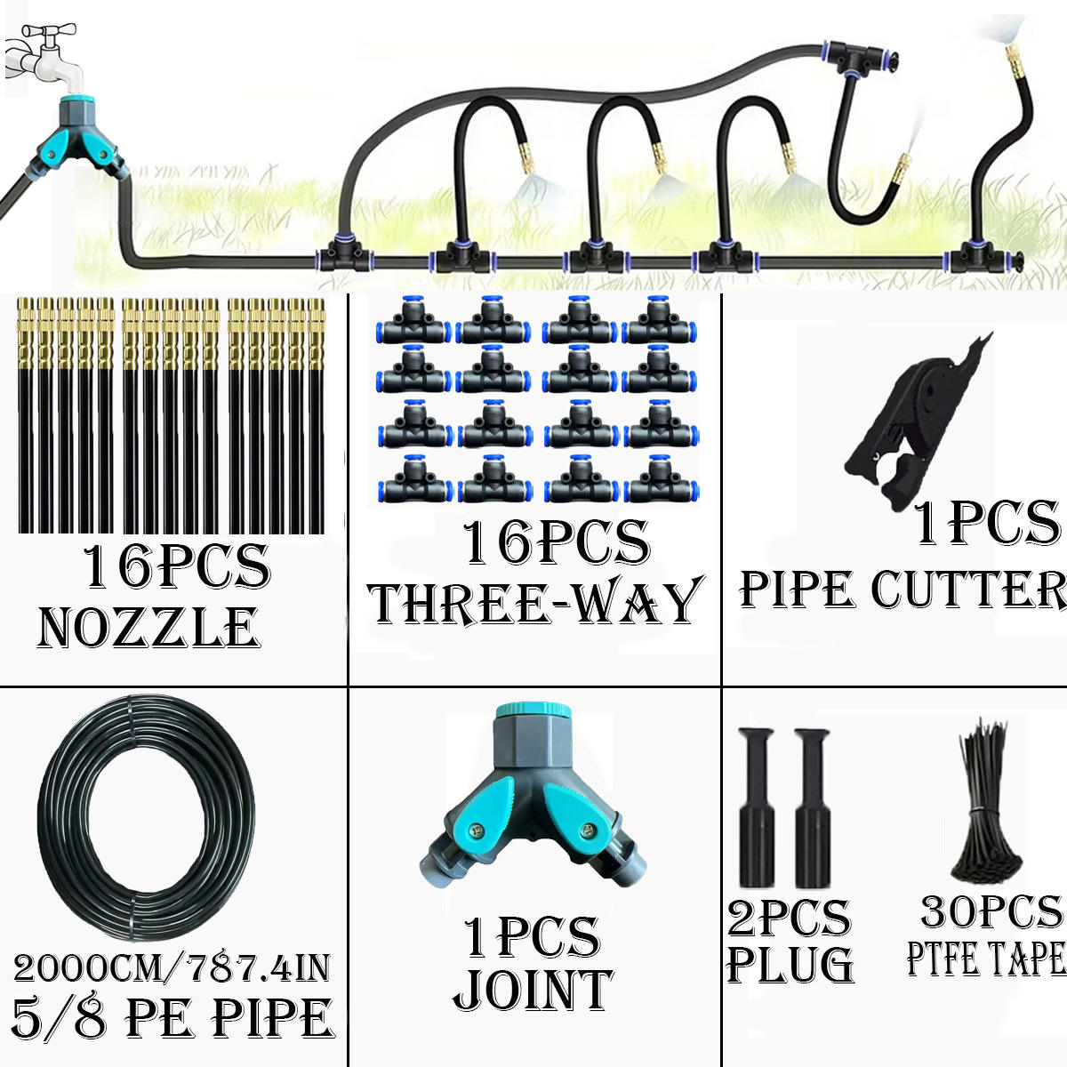 Kit d'atomisation universel 58, 20 m