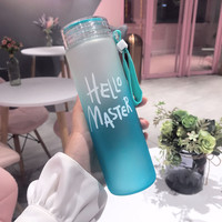 Usa Warehouse Bouteilles d'eau potable Bouteilles d'eau en verre dépoli à sublimation de 400ml avec couvercle en plastique