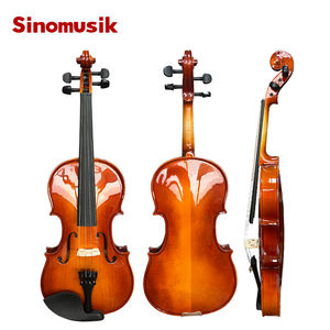 La Chine a fait Sinomusik Bonne qualité Pulvérisation rouge brun Purfling Solid housle Violon avec étui, instruments à cordes d'archet - Product Image 1