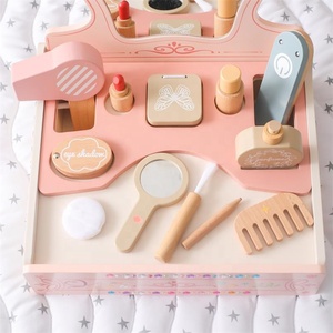Kit de maquillaje de simulación de madera para niñas, juego de tocador, juguetes de simulación, juguetes educativos <span class=keywords><strong>Montessori</strong></span> para niños pequeños - Product Image 6