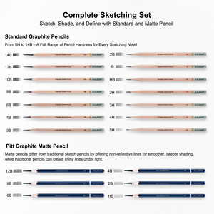 Offre Spéciale KALOUR nouveau produit 25 pièces <span class=keywords><strong>crayon</strong></span> <span class=keywords><strong>Graphite</strong></span> croquis <span class=keywords><strong>crayon</strong></span> et <span class=keywords><strong>crayon</strong></span> <span class=keywords><strong>Graphite</strong></span> mat <span class=keywords><strong>dessin</strong></span> ensemble dans une boîte en papier - Product Image 4