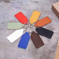 ZP-luxe mode porte-clés en cuir véritable classique à la main porte-clés personnalisé gravure voiture accessoires pour hommes affaires