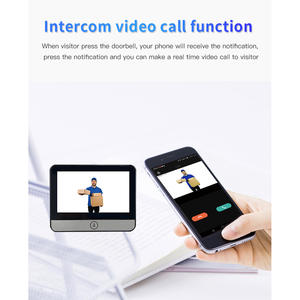 Cámara <span class=keywords><strong>Digital</strong></span> Inteligente para Mirilla de Puerta Tuya con Monitor de 4.3'', Videoportero Inalámbrico con Visión Nocturna y Detección de Movimiento - Product Image 3
