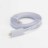 Programador de servicio de alta calidad usb C macho a cable de consola plana rj45 con chipset ftdi, gran oferta