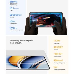 Realme 11 Pro + 5G 12GB + 256GB Batería grande 6,7 pulgadas Realme <span class=keywords><strong>UI</strong></span> 4,0/Android 13 Realme 11 Pro Plus Teléfono móvil - Product Image 2