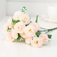 Bouquets de petites roses artificielles en gros pour la décoration de la maison, les fêtes, les mariages, Noël, arrangements élégants de roses