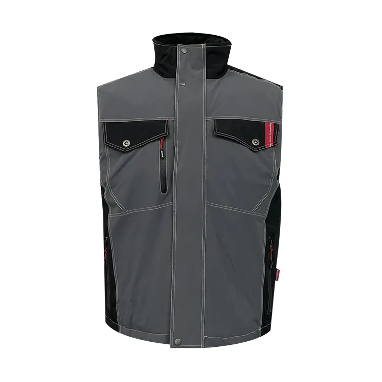 Mens iş güvenliği üniforma tasarım bodywarmer özel yelek