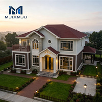 Casa Prefabricada de Acero Ligero Contemporánea de 2 Pisos, Personalizada de Fábrica, Transpirable, Tipo Villa de Lujo, Móvil, con Ventanas Completamente de Vidrio