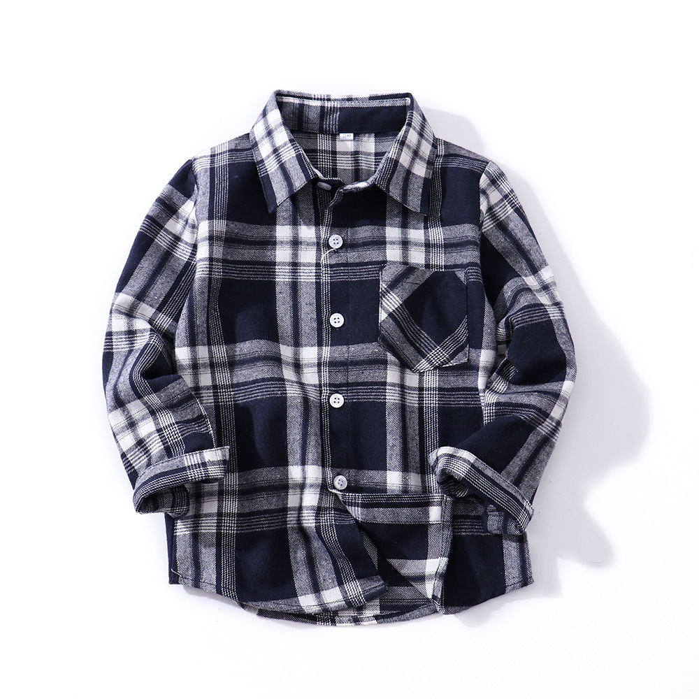 Kids Shirt Checked Trendy Plaid Designs for Children