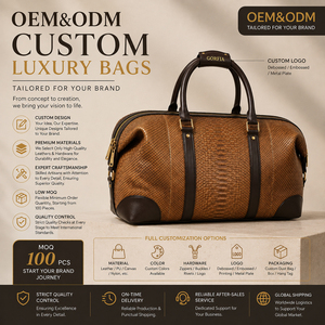 Bolsa de Viaje Retro para Hombre, Bolsa de Lona de Fin de Semana, Cuero PU Repujado, Bolsa de Equipaje de Gran Capacidad, Bolso de Mano, OEM ODM - Product Image 1