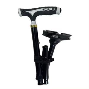 Confortável <span class=keywords><strong>LED</strong></span> <span class=keywords><strong>Light</strong></span> Folding <span class=keywords><strong>Walking</strong></span> <span class=keywords><strong>Cane</strong></span> para uso idoso - Product Image 2