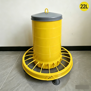Comederos <span class=keywords><strong>y</strong></span> Bebederos de Plástico para Pollos de Todos los Tamaños (9L, 12L, 20L, 22L), <span class=keywords><strong>Comedero</strong></span> Automático para Pollos, Patos, Gansos, Aves, Codornices <span class=keywords><strong>y</strong></span> Palomas - Product Image 2