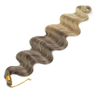 Hot Sell Anna Body Wave Braiding Hair for Boho Braids Synthetic Ombre Brown <strong>Blonde</strong> Body Wave Bulk Hair <strong>Extensions</strong> - Product Image 2