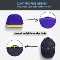 Porte-chapeau mural minimaliste pour casquettes de baseball Cintres de chapeau de porte de placard à un étage Crochets de casquette d'organisateur