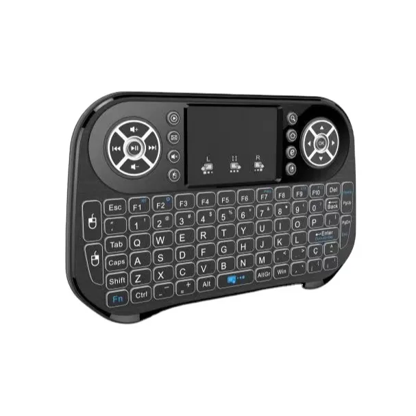 7 Colors Backlit I10 Wireless Keyboard 2.4GHz I8 Upgrade Air Mouse Touchpad Handheld for Android TV BOX Mini PC