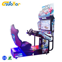 Machine d'arcade vidéo de 32 pouces, machine de jeu de course à pièces, simulateur de course Outrun, machine d'arcade de course pour adultes