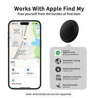 Traceur GPS intelligent certifié MFi, anti-perte, mini localisateur de clés pour portefeuille, sac, carte, compatible avec Apple Find My Device