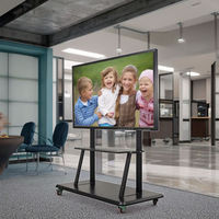 Tableau blanc interactif multi-touch infrarouge anti-reflet Elondisplay EL75-IWB 110 pouces 4K UHD avec un rapport d'aspect 16:9 et une couleur noire