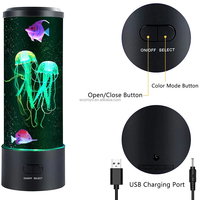 Lampe LED Fantasy Jellyfish Color Changing Jellyfish Lava Tank Aquarium Lamp USB Battery Power Relaxing Mood Night Light