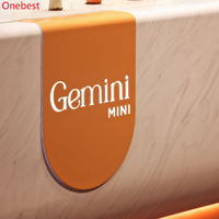 Kiosque de grande taille en forme de U avec LED pour comptoir de bar, meubles de bar à gâteaux à surface solide sur mesure pour les halls de centre commercial