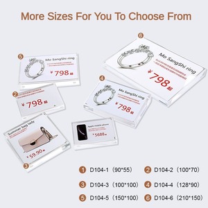 Tùy chỉnh sang trọng nghiêng trở lại dấu hiệu Acrylic chủ vát toàn màn hình quảng cáo Acrylic bảng thẻ giá Bảng hiển thị - Product Image 6