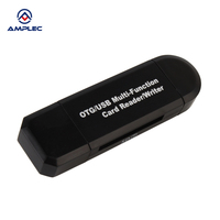 Lector de Tarjetas SD USB C, Lector de Tarjetas Micro SD TF, Lector de Tarjetas de Memoria de Doble Ranura con USB-A y Tipo-C, Adaptador OTG para Teléfono Android