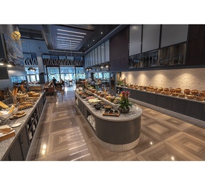 Fabricante de Mostradores de Exhibición de Alimentos para Restaurantes Personalizados, Mostrador de Autoservicio Moderno, Mesa de Desayuno Tipo Buffet para Hoteles - Product Image 1