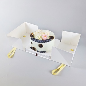 Caja de Regalo para Pastel de Cartón Blanco Impreso de 8 Pulgadas de Alto con Ventana, Sunshine Wholesale - Product Image 2