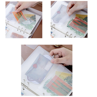 Classeurs A4 A5 A6 A7 en PVC transparent avec pochette à monnaie, fermeture éclair et 6 anneaux, personnalisables pour le budget et l'organisation