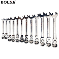 Set 12pcs Kunci Pas Ratchet Serbaguna Kepala Dapat Digeser dan Tetap, Kunci Torx, Kunci Pas Tangan, Perkakas Reparasi Mesin Cepat, Kunci Pas Otomatis