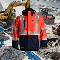 Overol de Seguridad JIADE de Alta Visibilidad en Naranja, Multibolsillos, Resistente, Ropa de Trabajo Ignífuga, Chaqueta Cortavientos