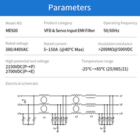 Filtre EMI ME920TR pour système de commande servo, réduit les perturbations de signal, anti-interférences pour la robotique et les machines d'automatisation