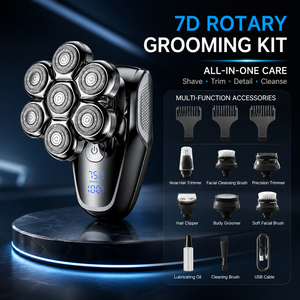 MS-687 Seven-blade Long-Lasting Waterproof IPX7 Digital Display Profesional Portable Shavers for Men Seven-blade Ultra-dense Cut - Product Image 1