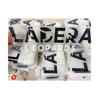 Autocollants thermocollants lavables imprimés en 3D sur film PET personnalisé pour vêtements, avec couleur et taille sur mesure
