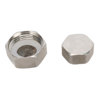 Bouchon d'extrémité à filetage femelle 1/2 "3/4" 1 "avec rondelle en caoutchouc Accessoires de tuyauterie Raccords de tuyauterie SS